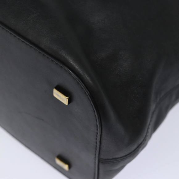 CELINE Hand Bag Leather Black Auth 77841 - Picture 14 of 16